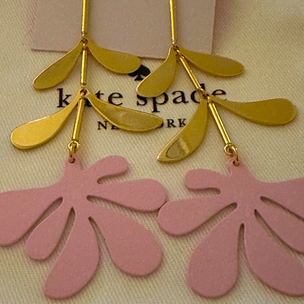 Kate spade long Flower botanical garden linear Earrings - Picture 4 of 11